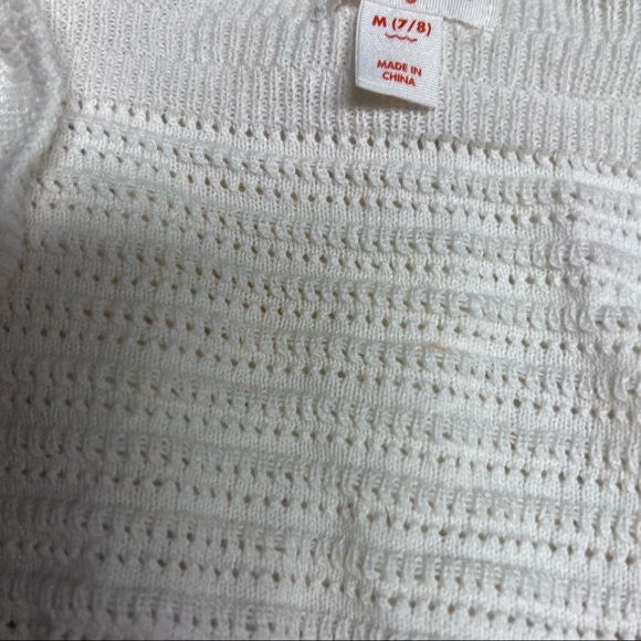 Girls white cardigan size medium - Picture 2 of 3